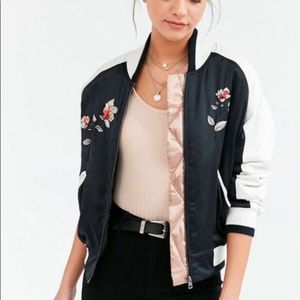 Urban outfitters satin varsity jacket. S.